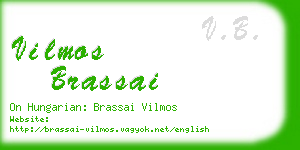 vilmos brassai business card